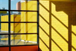 yellow wall from university of oulu