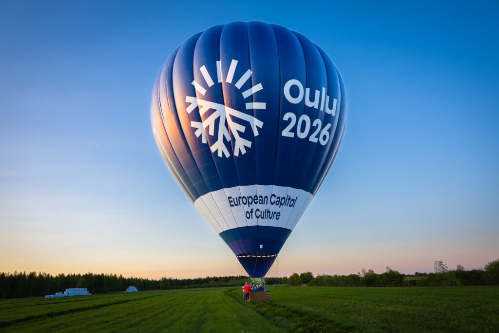 Kuumailmapallo Oulu 2026 Kulttuuripääkaupunki-kampanjassa
