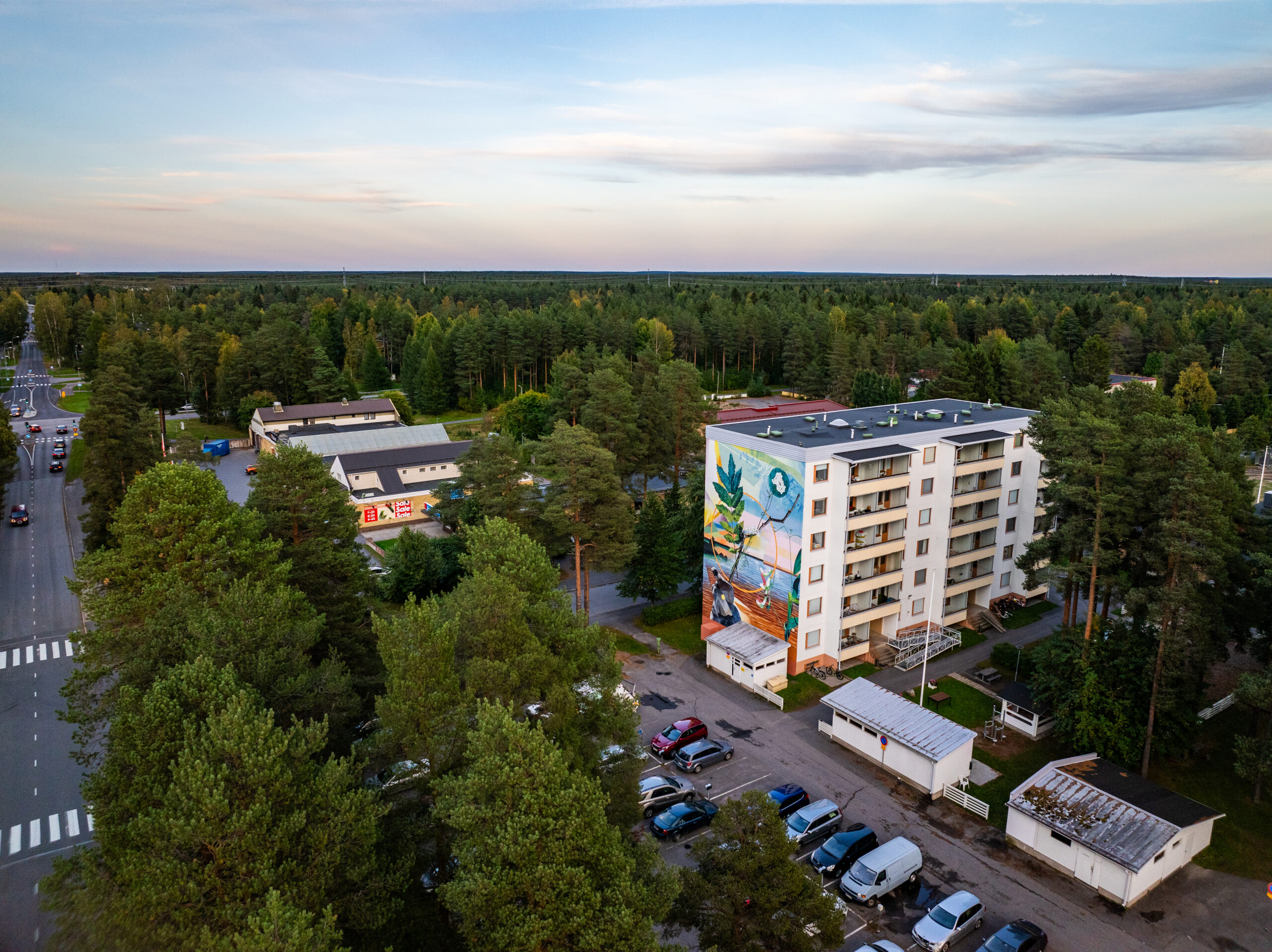 The Oulu2026 mural of 2024 is located in Myllyoja. Photo: Toni Pallari