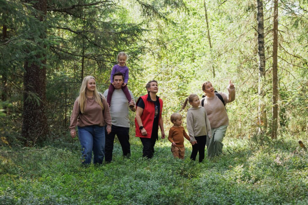 A family trip to a Finnish forest. Photo: Atte Männikkö