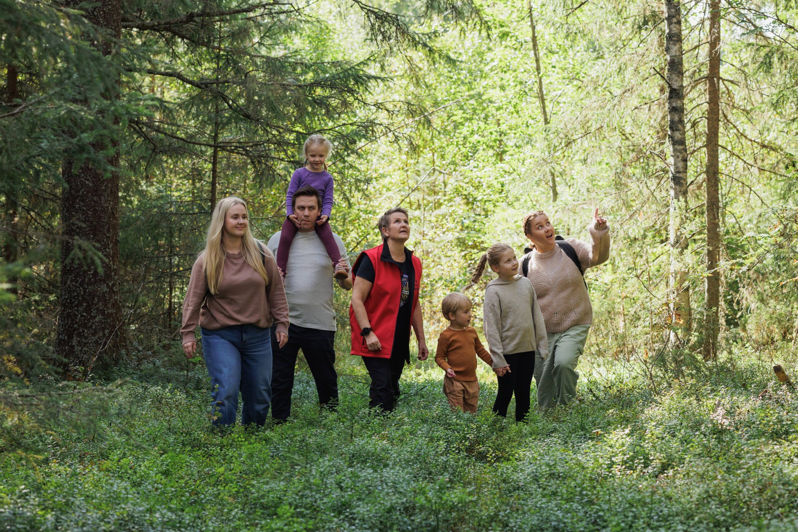 A family trip to a Finnish forest. Photo: Atte Männikkö