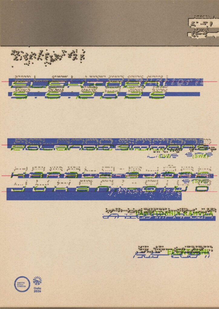 Poster with artist names and info