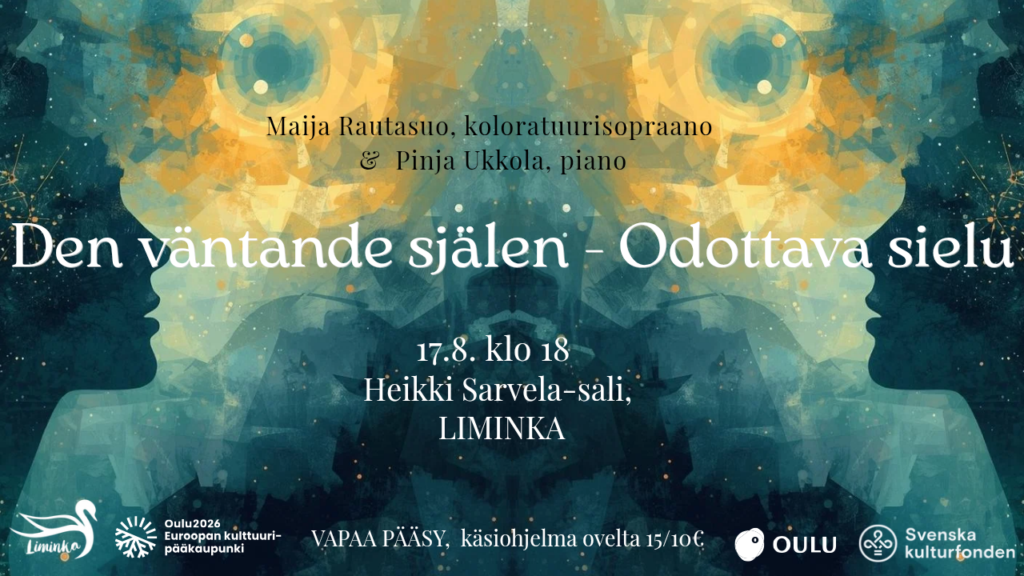 Taidekuva, missä kaksi kasvoa katsovat toisiaan kohti auringon valossa.
