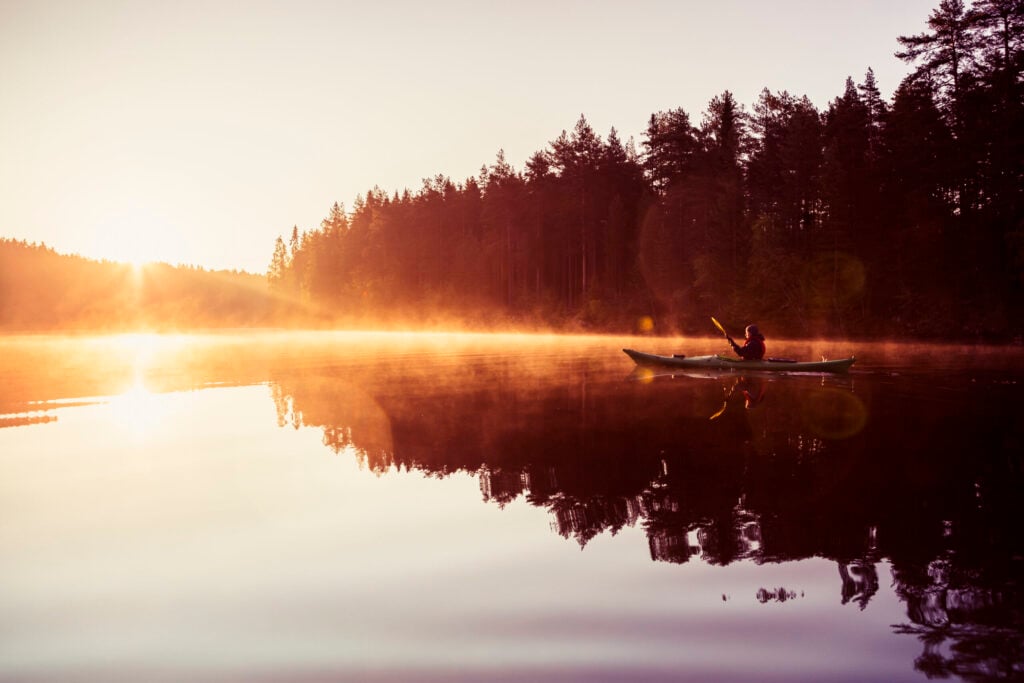 The Oulujoki River connects the landscapes, people and stories of the Oulujoki River Valley. The Tarinoiden virrassa celebration weekend takes place in Muhos, Vaala and Utajärvi from 28 to 30 August as part of the Oulu2026 European Capital of Culture year. Photo: Harri Tarvainen
