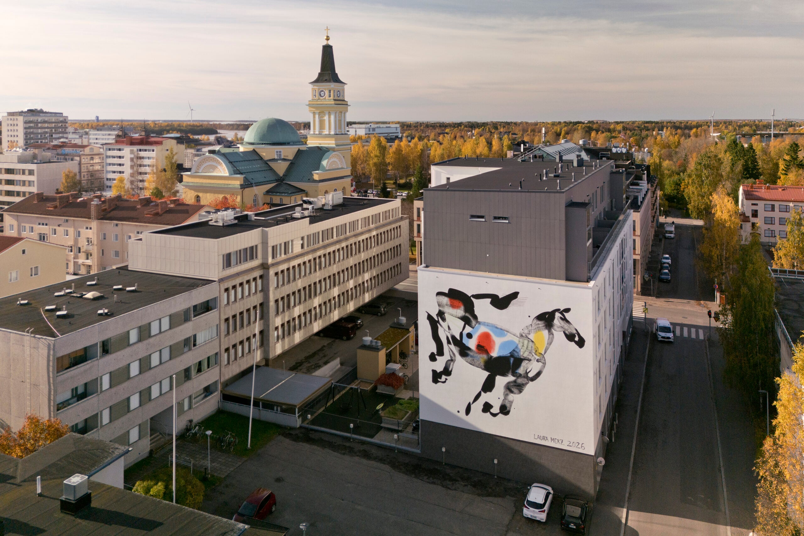 Laura Merz: Revontulihevosen vuosi, 2026, Oulu. Kuva: Mika Friman / Oulun taidemuseo